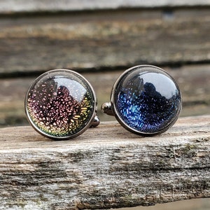 Rainbow Cufflinks. Anniversary Gift, Wedding, Groomsmen Gift, Christmas Gift, Gift For Dad.