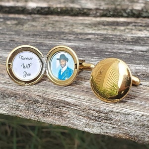 Custom Photo Cufflinks. Wedding, Men, Anniversary, Father's Day, Christmas Gift, Dad, Birthday. Gifts For Men. Locket Cufflinks image 3