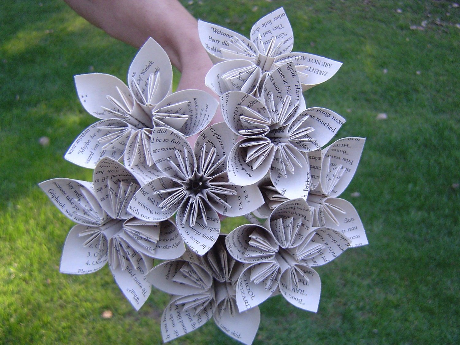Book Origami Paper Flower Bouquet Custom Orders Welcome