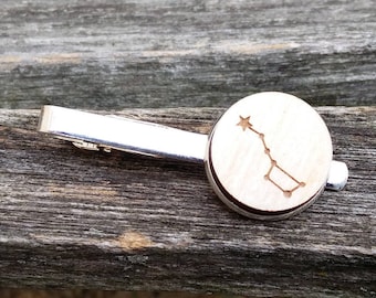 Constellation Tie Clip. CHOOSE YOUR CONSTELLATION. Groom, Groomsmen, Anniversary, Birthday, Dad