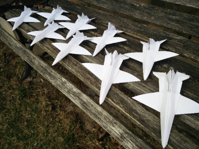 Paper Airplane F-16 Decorations. CHOOSE YOUR COLORS. Wedding Decoration ...