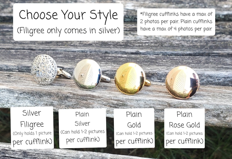 Custom Photo Cufflinks. Wedding, Men, Anniversary, Father's Day, Christmas Gift, Dad, Birthday. Gifts For Men. Locket Cufflinks image 2