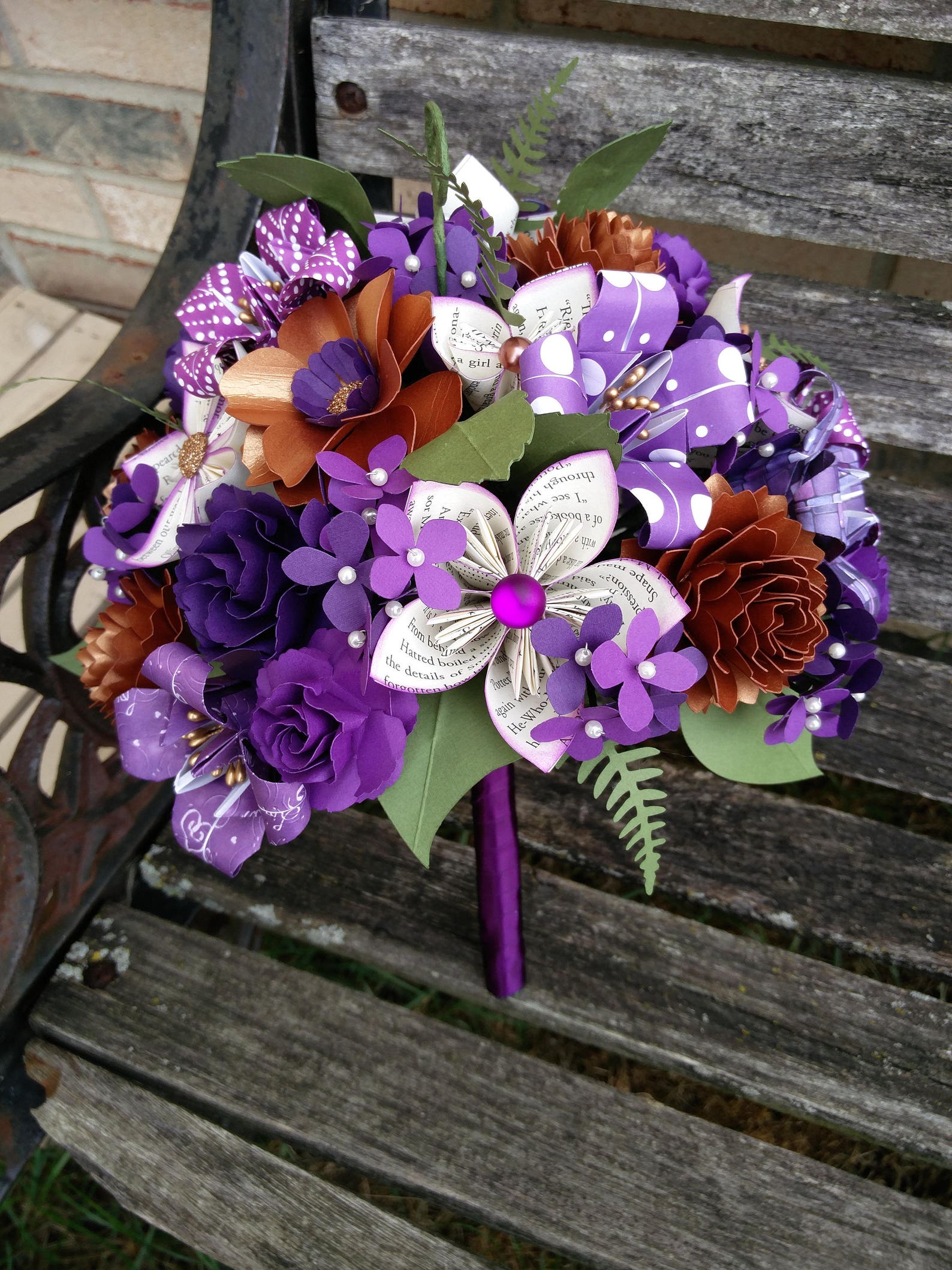 Custom Paper Flower Wedding Bouquets. You Pick the Colors Etsy