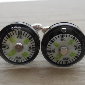 KOMPAS-manchetknopen. Cadeau bruiloft, heren, bruidsjonkers, vader.  Aangepaste bestellingen welkom. Steampunk.