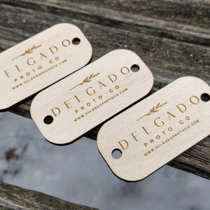 50 YOUR LOGO Tags. Custom Store Tags. Laser Engraved Wood. Custom Orders Welcome. image 6