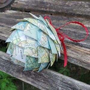 Scotland Map Paper Ornament. Decoration, Christmas, Gift, Birthday, Anniversary, Wedding. UK Ornament