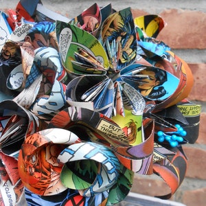 Custom COMIC BOOK Paper Flower Wedding Bouquets. Bride, Bridesmaid.  Custom Orders Welcome