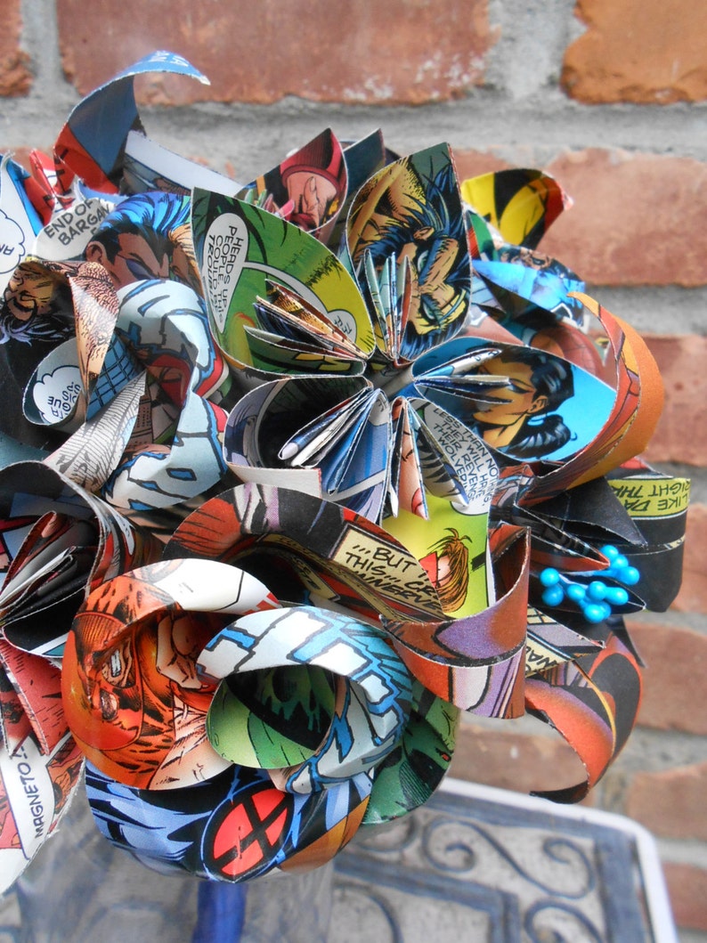 Custom COMIC BOOK Paper Flower Wedding Bouquets Bridesmaid Bride Custom Orders Welcome