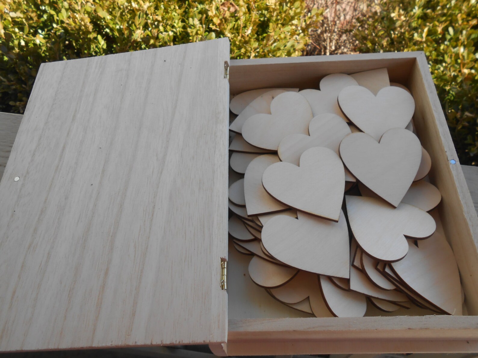 Rustic Guest Book Box With Hearts. Guest Book Etsy