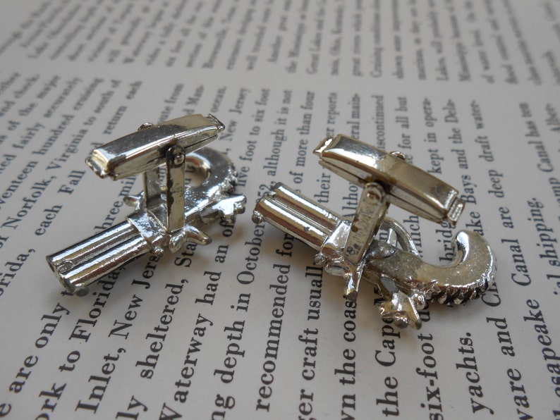 Flintlock Gun Cufflinks Dad. Vintage Double Barrel Men/'s Wedding Anniversary Groomsmen Gift Groomsmen