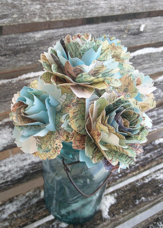 Paper Rose Centerpiece