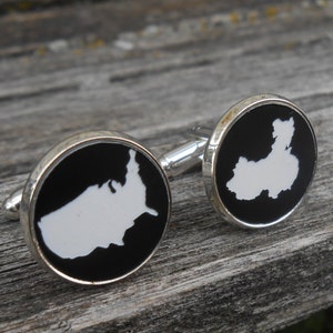 Manchetknopen voor zijn en haar land. Staat manchetknopen. Cadeau bruiloft, heren, bruidsjonkers, vader. Aangepaste bestellingen welkom. VS, China: