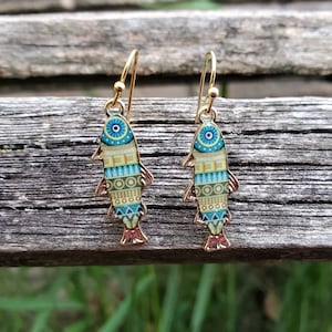 Fish Earrings. CHOOSE YOUR COLOR. Fishing Gift, Gift For Mom, Anniversary Gift, Birthday, Dangling