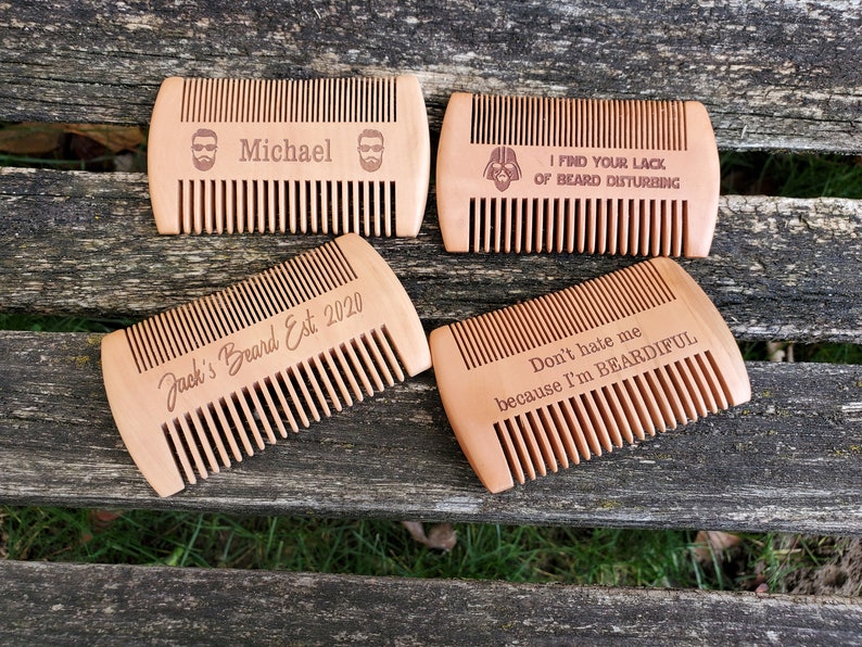 Personalized Beard Comb. Mustache Comb. Engraved. Wedding Etsy