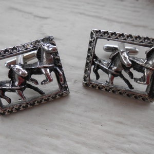 Vintage Horse Cufflinks. Wedding, Men,  Groomsmen, Valentine Gift, Dad. Cowboy