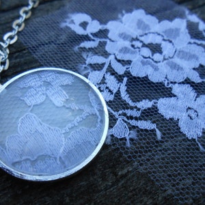 Wedding Dress Lace Necklace. Bridesmaid Gift, Mom Gift, CHOOSE Your Color.