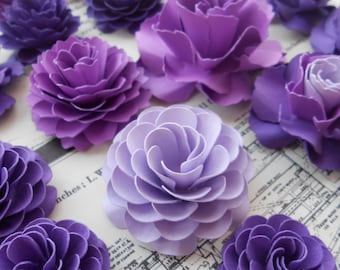 25 Paper Flowers Cake Decorations Favors. CHOOSE YOUR 