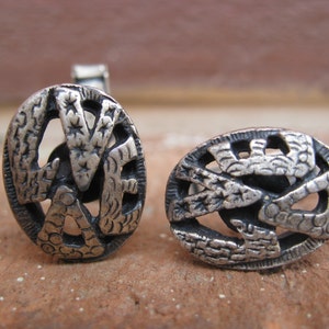 Vintage &quot;LOVE&quot; Cufflinks. Wedding, Men&#39;s, Father&#39;s Day, Christmas Gift, Dad.