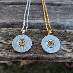 Shotgun Shell Necklace. CHOOSE YOUR COLOR. Gift For Mom, Dad, Anniversary, Birthday. Bullet Necklace.