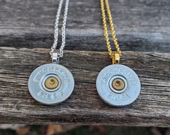 Shotgun Shell Necklace. CHOOSE YOUR COLOR. Gift For Mom, Dad, Anniversary, Birthday. Bullet Necklace.