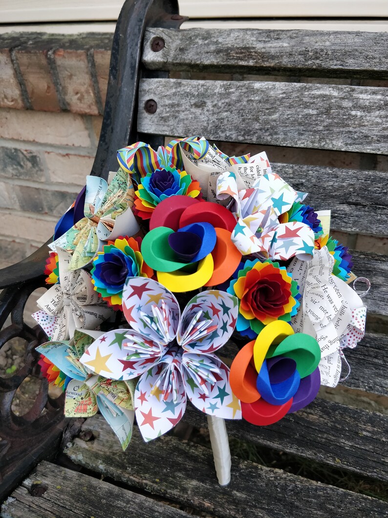 Custom Paper Flower Wedding Bouquets. You Pick the Colors Etsy