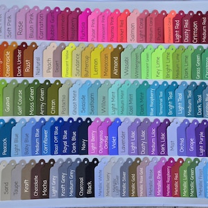 50 Etiquetas recortadas, ESCOLHA TAMANHO E CORES. Vermelho, Laranja, Amarelo, Verde, Azul, Roxo, Preto, Branco, Marrom. Casamento, Lembrança.
