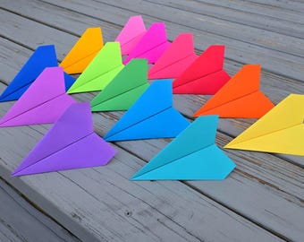 Origami Paper Airplane Decorations, Choose Your Colors, Party Decor