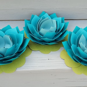 Set of 3 Lotus Flowers. CHOOSE YOUR COLORS. Wedding, Event, Favor. Guest Table Decoration. Wedding Decorations. Set Of 3