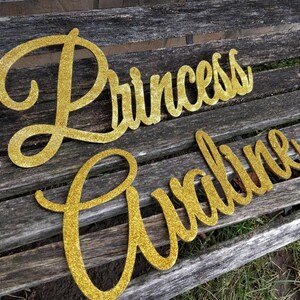 Custom Princess Sign. CHOOSE YOUR COLOR! Personalized Wood Sign, Laser ...