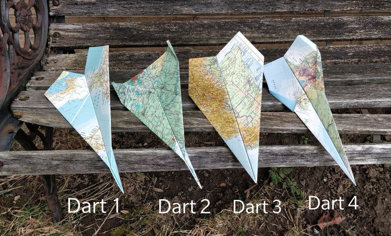 FLYING Map Paper Airplanes. Wedding Decoration, Party, Birthday, Travel Wedding, Escort Card, Kids, Children, Fun Favor, Unique Game image 7