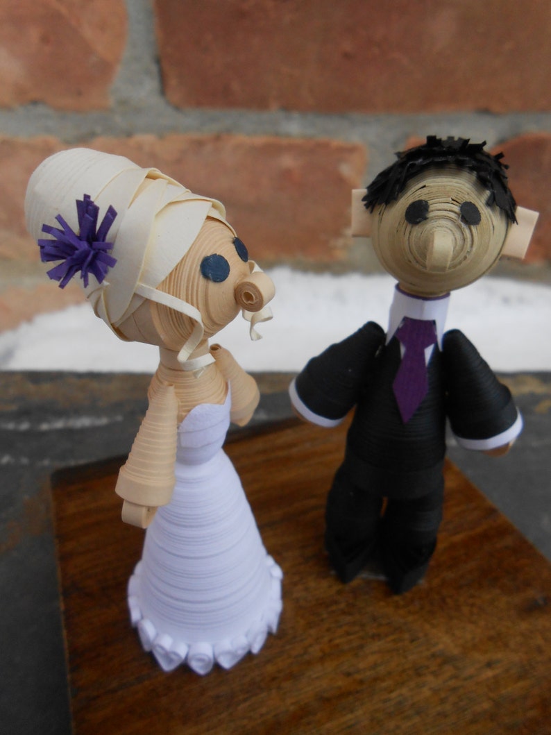 etsy bride and groom cake topper