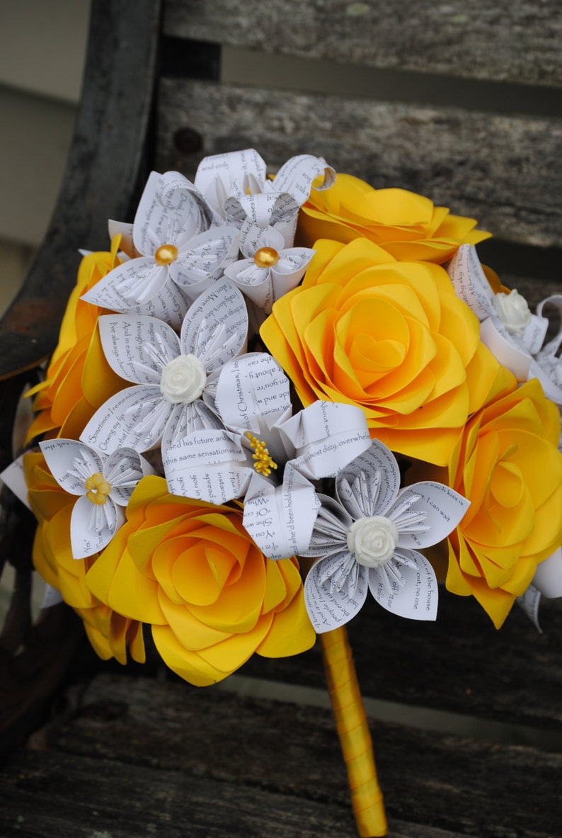 Custom Paper Flower Wedding Bouquets. You Pick the Colors Etsy