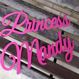 Custom Princess Sign. CHOOSE YOUR COLOR! Personalized Wood Sign, Laser ...