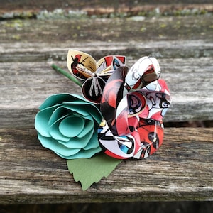 Comic Boutonnieres. Groom, Groomsmen, Buttonhole. Custom Orders Welcome.