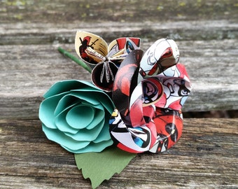 Comic Boutonnieres. Groom, Groomsmen, Buttonhole. Custom Orders Welcome.