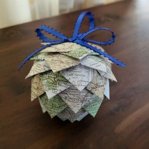 Canada Map Paper Ornament. Decoration, Christmas, Gift, Birthday, Anniversary, Wedding.