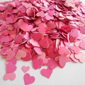 Über 2000 Mini Confetti Herzen. Rosa-Töne. Hochzeiten, Duschen, Dekorationen. JEDE FARBE erhältlich.