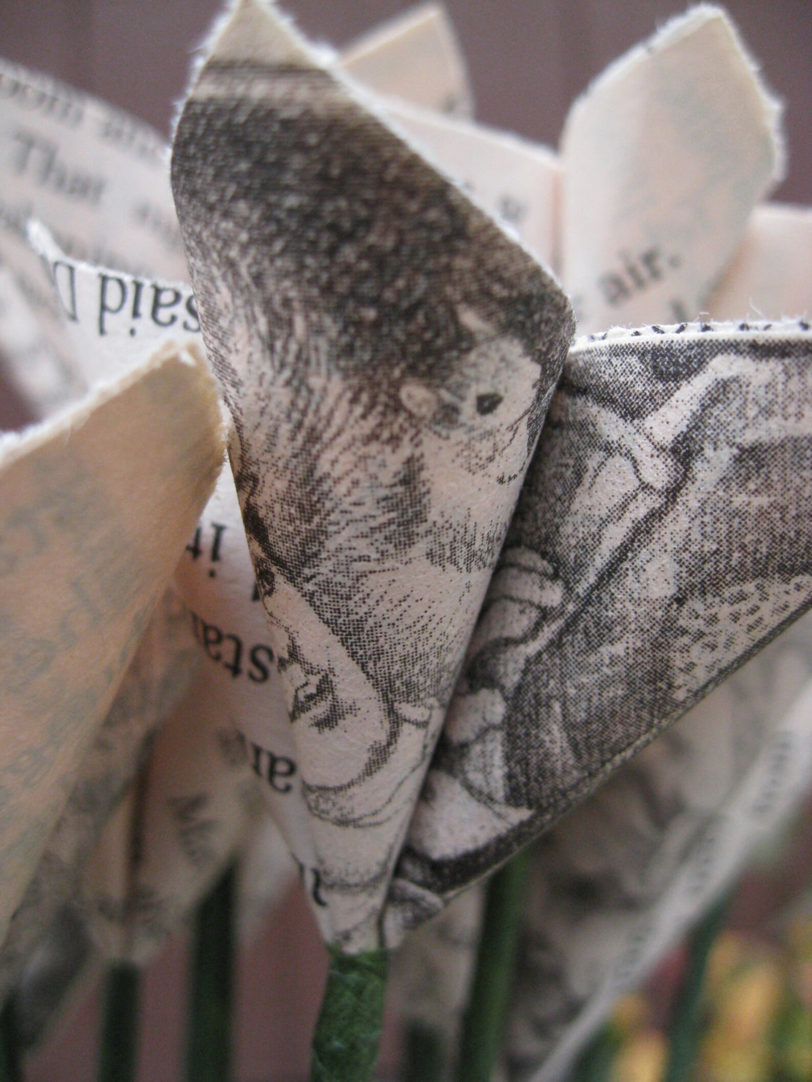 Book Paper Flower Bouquet Origami Paper Flowers. Anniversary Etsy