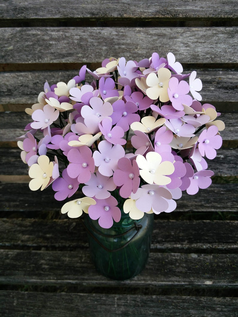 Hydrangea Paper Flowers. CHOOSE YOUR COLORS. Custom Orders Etsy