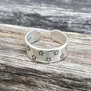 Silver Star Ring. Adjustable. Gift For Birthday, Christmas, Gifts For Her, Gifts For Women, Mom, Anniversary