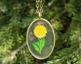 Collar de margaritas prensadas. Collar de girasol. Regalo para bodas, damas de honor, niños, aniversario, cumpleaños, Navidad, mamá.