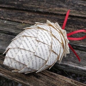 YOUR SONG Pinecone Ornament. Choose Your Lyrics!! Holiday, Christmas Decoration.  Gift, Birthday, First Anniversary. Music Ornament