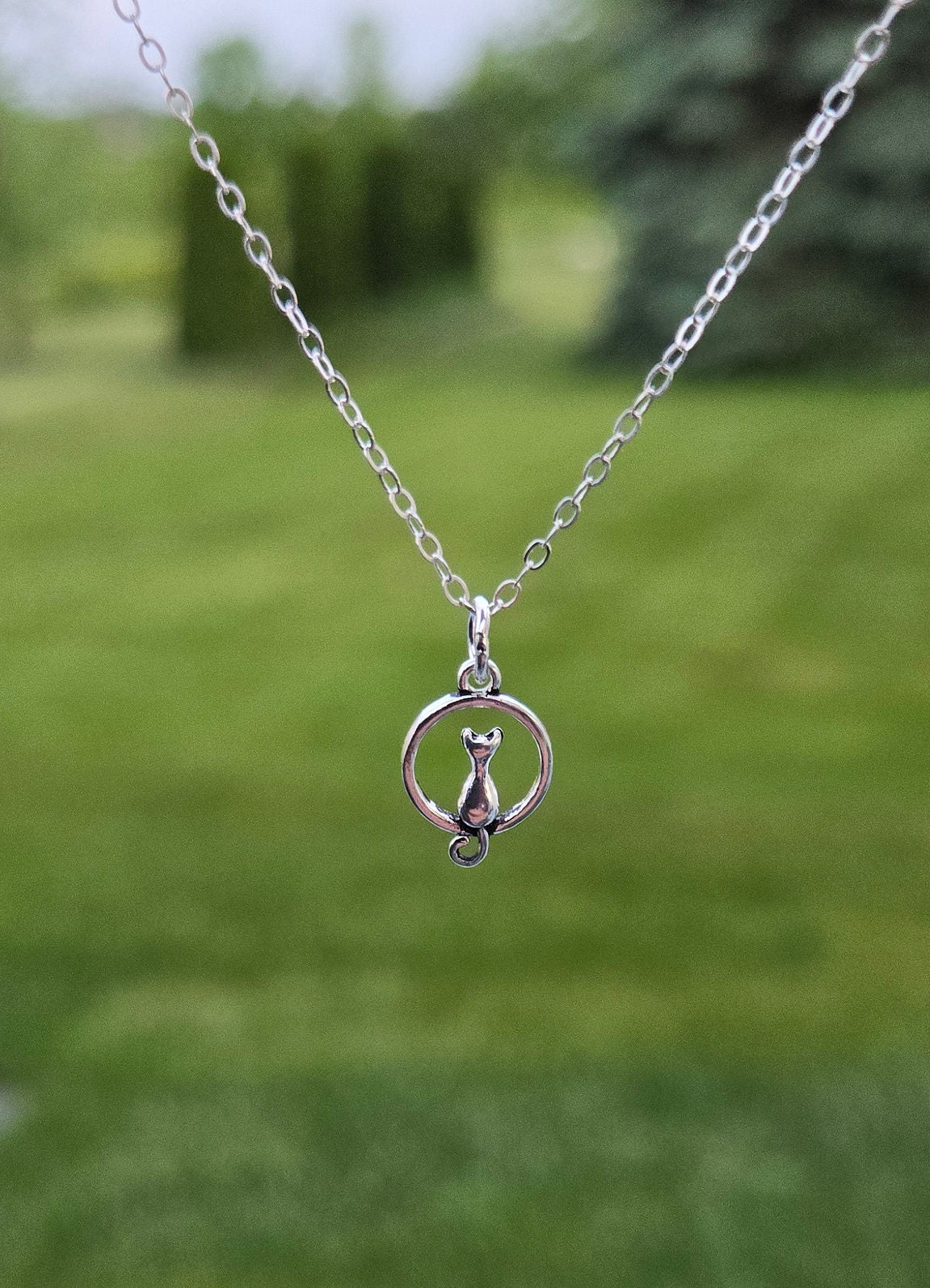 Regalo Elegante Per Appassionati Di Gatti Collana Gatto Nero In Argento Sterling 925 Con Agata Muschiata - Regalo Perfetto Per Gli Amanti Dei Felini Collana Ciondolo Gatto Nero