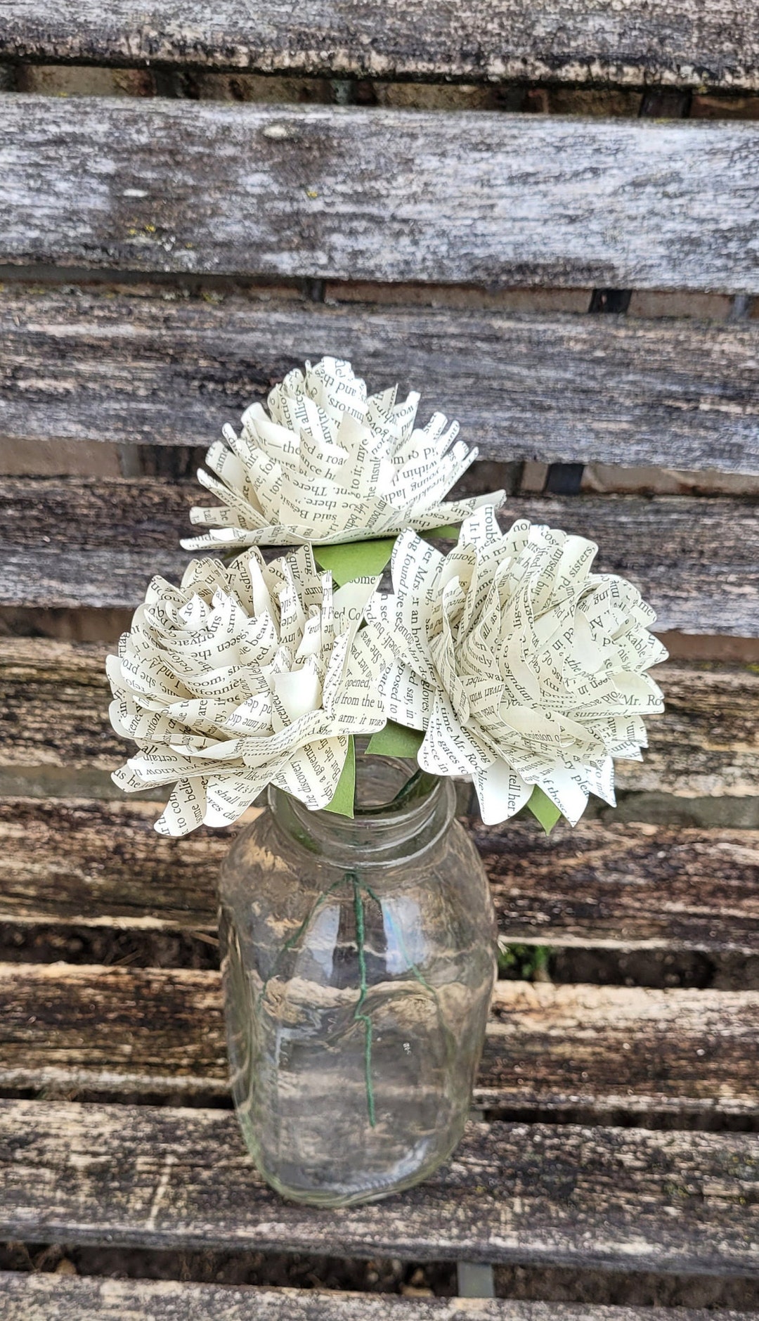 Jane Eyre Book Dahlias. First Anniversary, Weddings Birthday. Unique Gift, Book Flowers Etsy