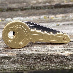 Key Pocket Knife Tie Clip. Men&#39;s Gift, Groomsmen Gift, Dad, Father&#39;s Day. Gift For Him. Utility Knife. Novelty Knife