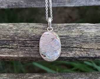 Abalone Necklace. Birthday Gift, Anniversary Gift. Gift For Mom. Abalone Pendant