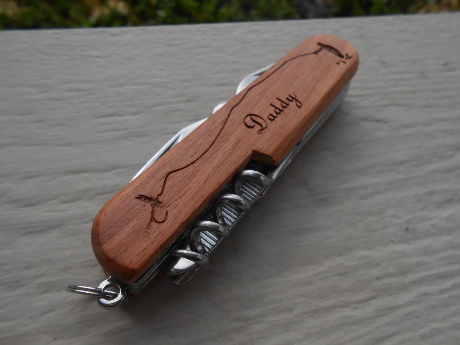 FLY FISHING Pocket Knife Laser Engraved Wood. Wedding Men Etsy