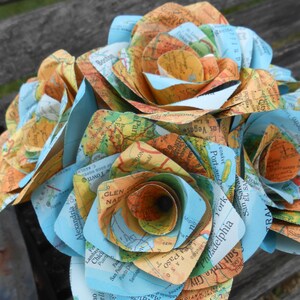 6 kaartrozen. Cadeau eerste verjaardag, verjaardagscadeau, cadeau voor haar, cadeau voor hem, bruiloftsdecoratie, feestdecor, cadeau voor moeder