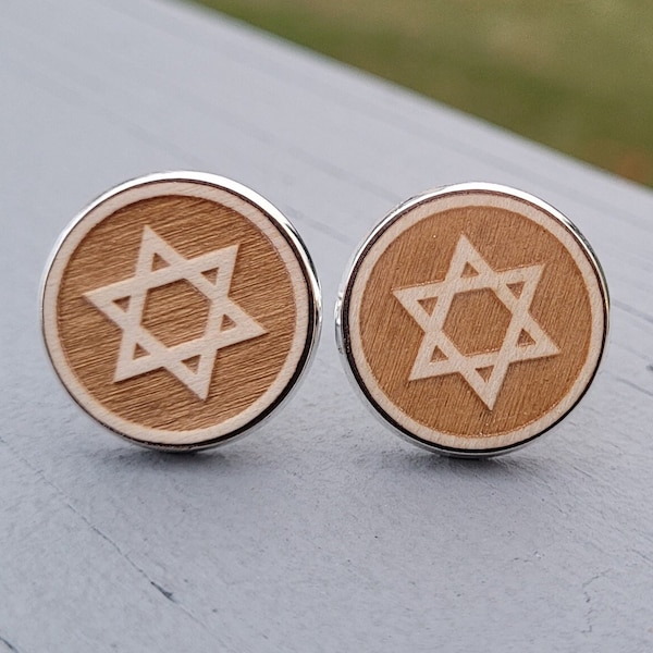 Star Of David Cufflinks. Anniversary Gifts, Groomsmen Gifts, Birthday Gifts. Hanukkah Gift, Israel.