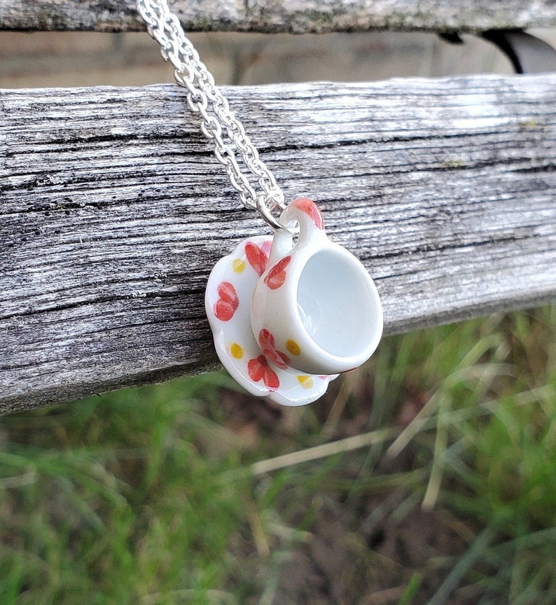 Tea Cup Necklace. Choose Your Cup Gift for Mom Anniversary Etsy
